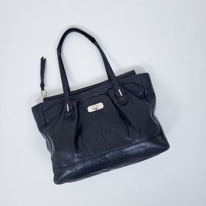 Coach Chelsea Leather Handbag black shoulder bag straps handles purse tote